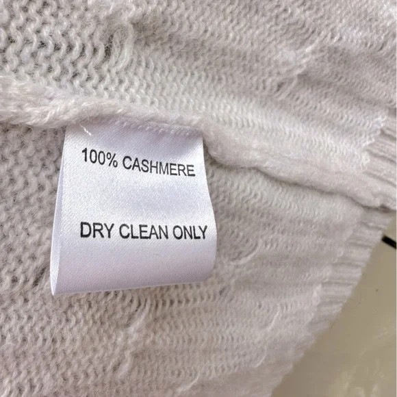100% cashmere long cable knit duster cardigan sweater size L - Picture 8 of 9